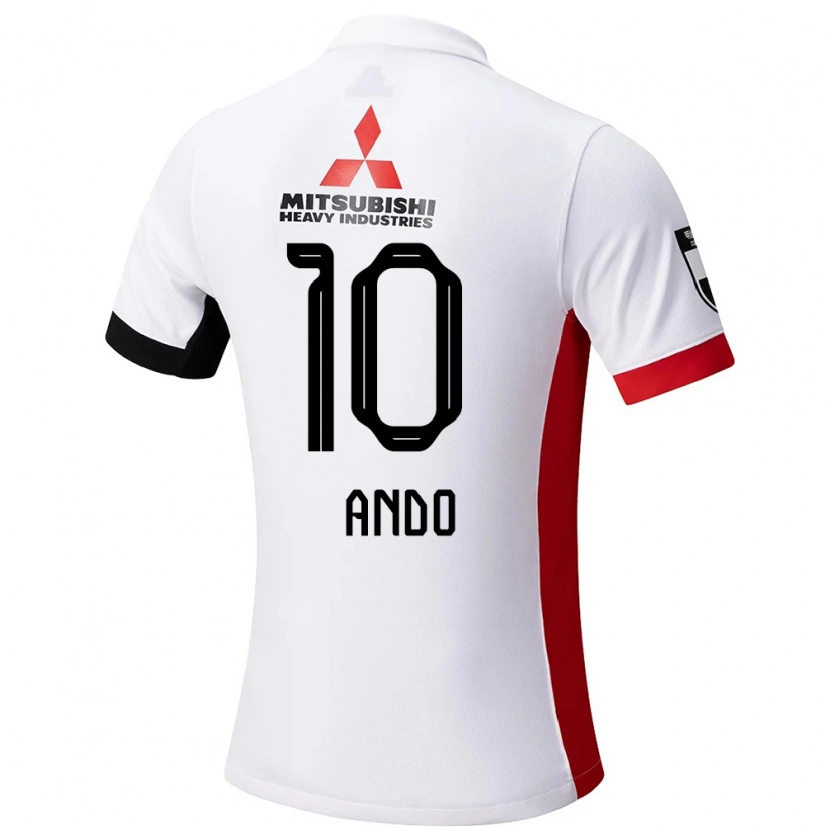 Danxen Kid Kozue Ando #10 White Black Away Jersey 2025/26 T-Shirt