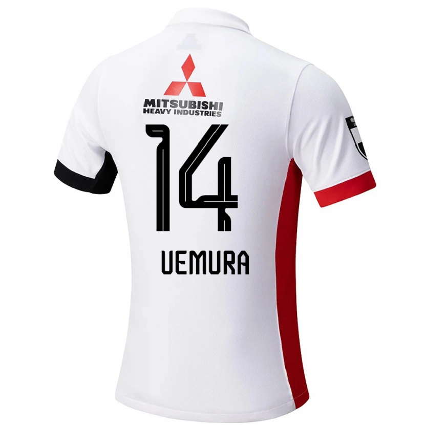 Danxen Kid Shoko Uemura #14 White Black Away Jersey 2025/26 T-Shirt