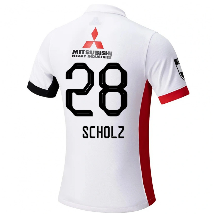 Danxen Kid Alexander Scholz #28 White Black Away Jersey 2025/26 T-Shirt