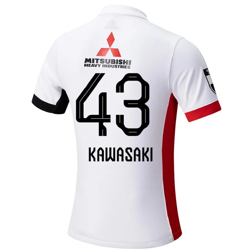 Danxen Kid Atsushi Kawasaki #43 White Black Away Jersey 2025/26 T-Shirt