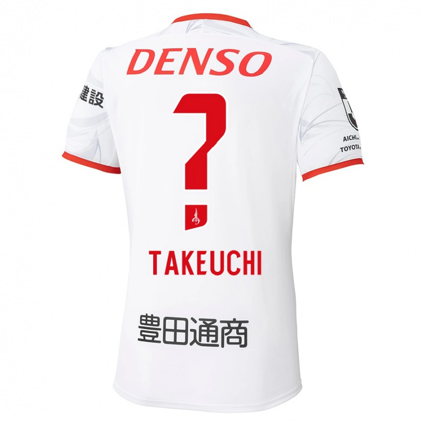 Danxen Kid Yuzo Takeuchi #0 White Red Away Jersey 2025/26 T-Shirt