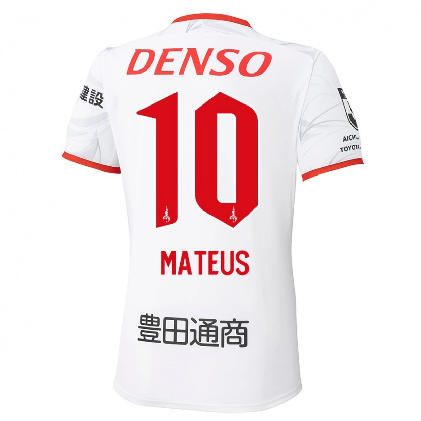 Danxen Kid Mateus #10 White Red Away Jersey 2025/26 T-Shirt