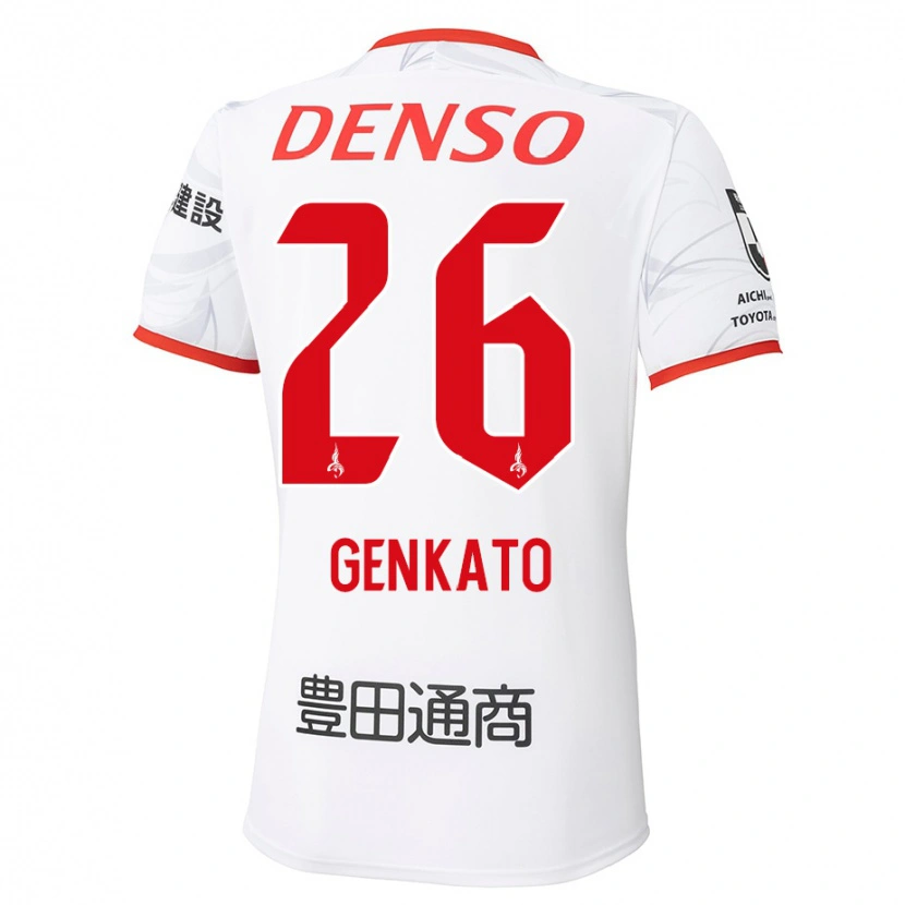 Danxen Kid Gen Kato #26 White Red Away Jersey 2025/26 T-Shirt