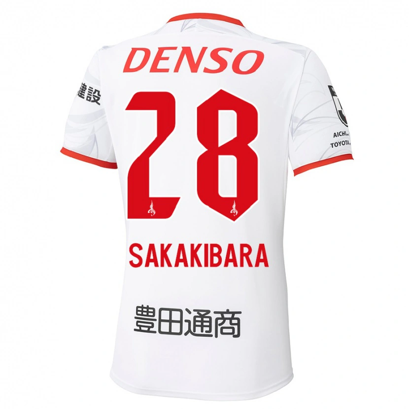 Danxen Kid Kyota Sakakibara #28 White Red Away Jersey 2025/26 T-Shirt