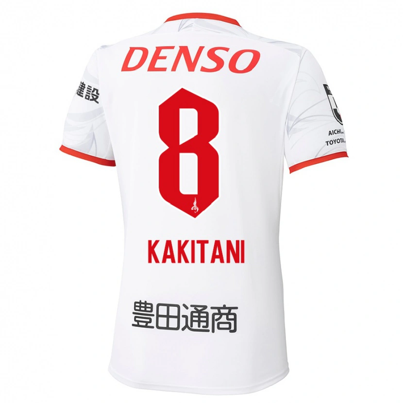 Danxen Kid Yoichiro Kakitani #8 White Red Away Jersey 2025/26 T-Shirt