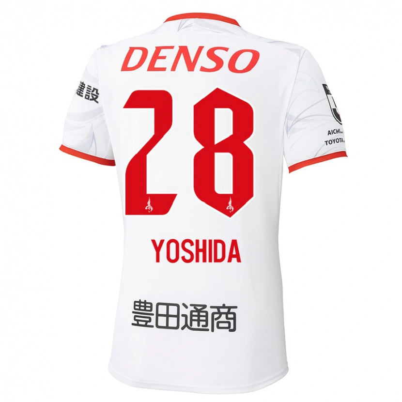 Danxen Kid Akira Yoshida #28 White Red Away Jersey 2025/26 T-Shirt