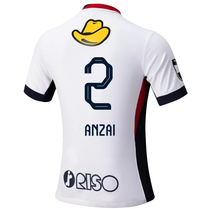 Danxen Kid Koki Anzai #2 White Black Away Jersey 2025/26 T-Shirt