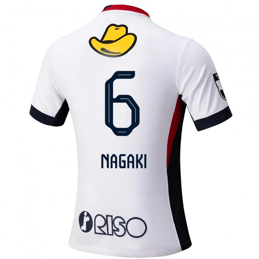 Danxen Kid Ryota Nagaki #6 White Black Away Jersey 2025/26 T-Shirt