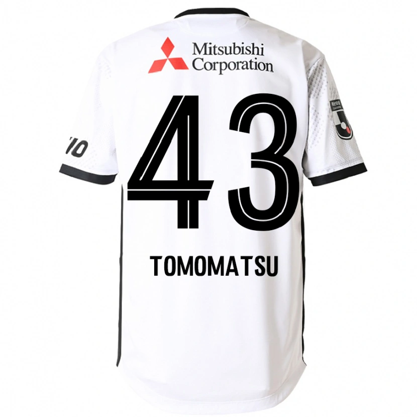 Danxen Kid Yuki Tomomatsu #43 White Black Away Jersey 2025/26 T-Shirt