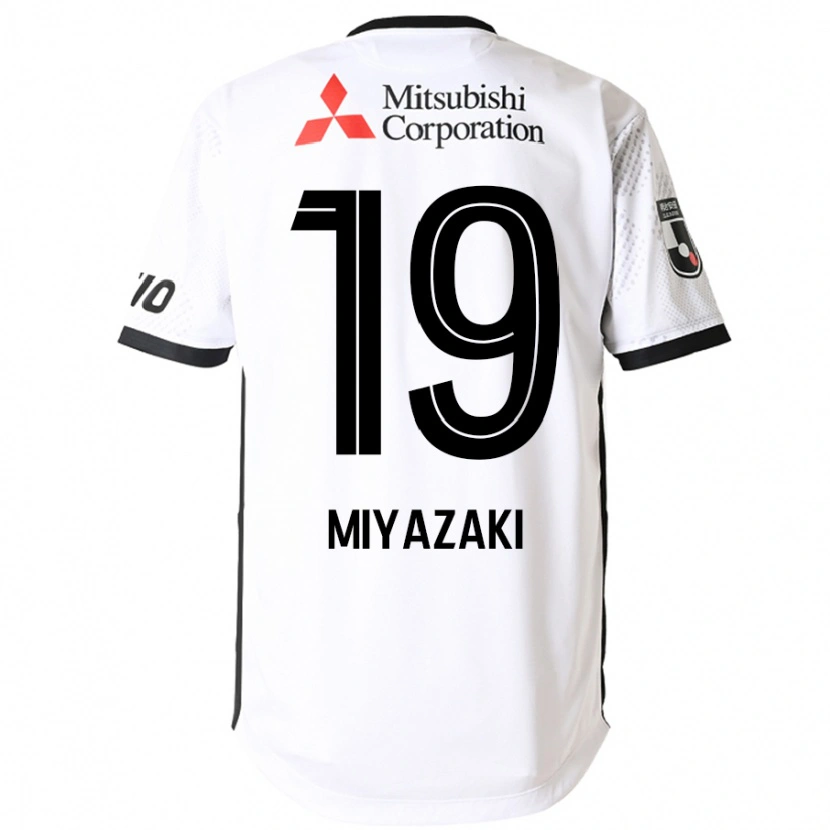 Danxen Kid Kiwara Miyazaki #19 White Black Away Jersey 2025/26 T-Shirt