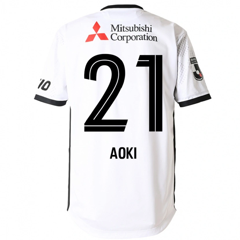 Danxen Kid Takuya Aoki #21 White Black Away Jersey 2025/26 T-Shirt