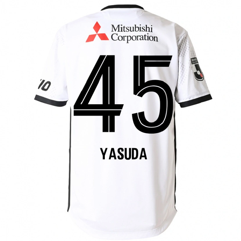 Danxen Kid Kojiro Yasuda #45 White Black Away Jersey 2025/26 T-Shirt