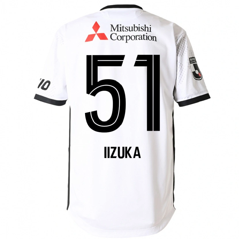 Danxen Kid Yoshihito Iizuka #51 White Black Away Jersey 2025/26 T-Shirt