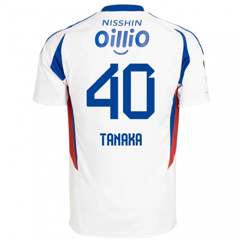 Danxen Kid Hiei Tanaka #40 White Royal Blue Away Jersey 2025/26 T-Shirt