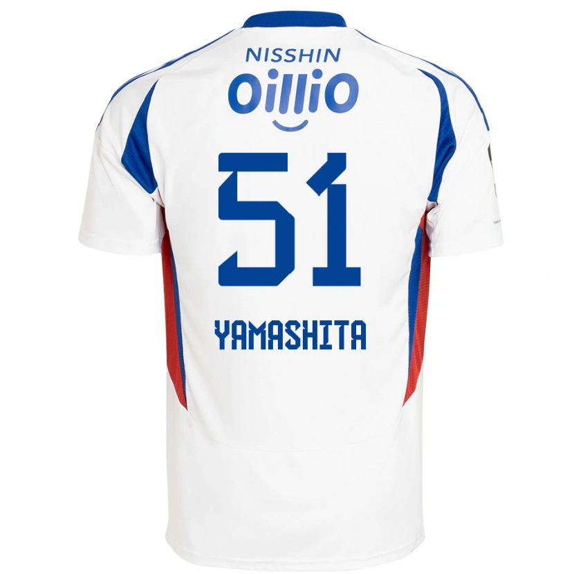 Danxen Kid Shoma Yamashita #51 White Royal Blue Away Jersey 2025/26 T-Shirt