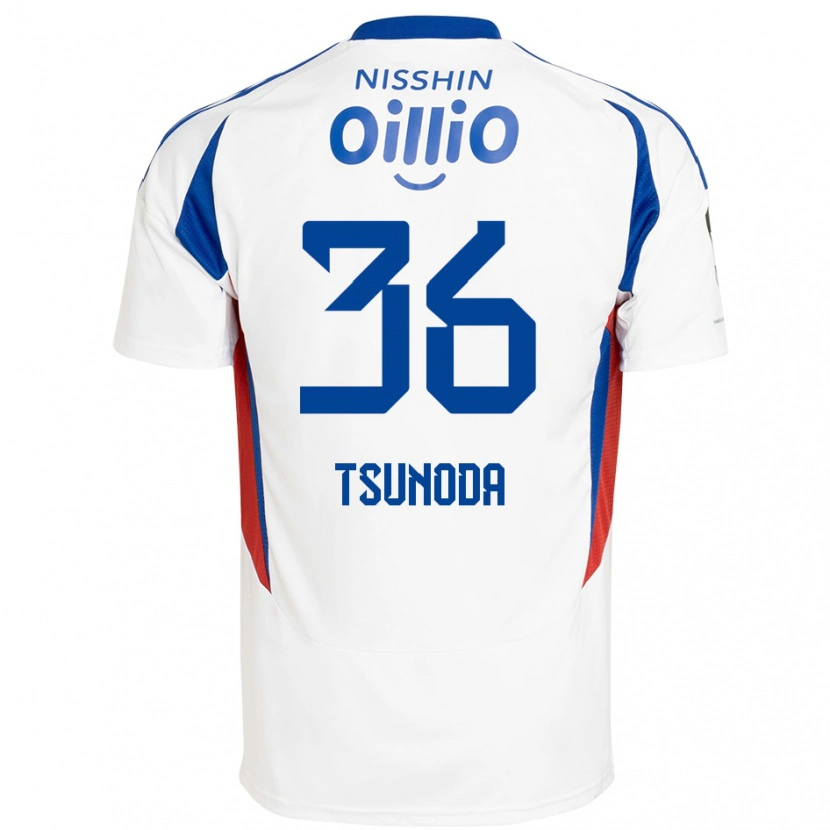 Danxen Kid Ryotaro Tsunoda #36 White Royal Blue Away Jersey 2025/26 T-Shirt