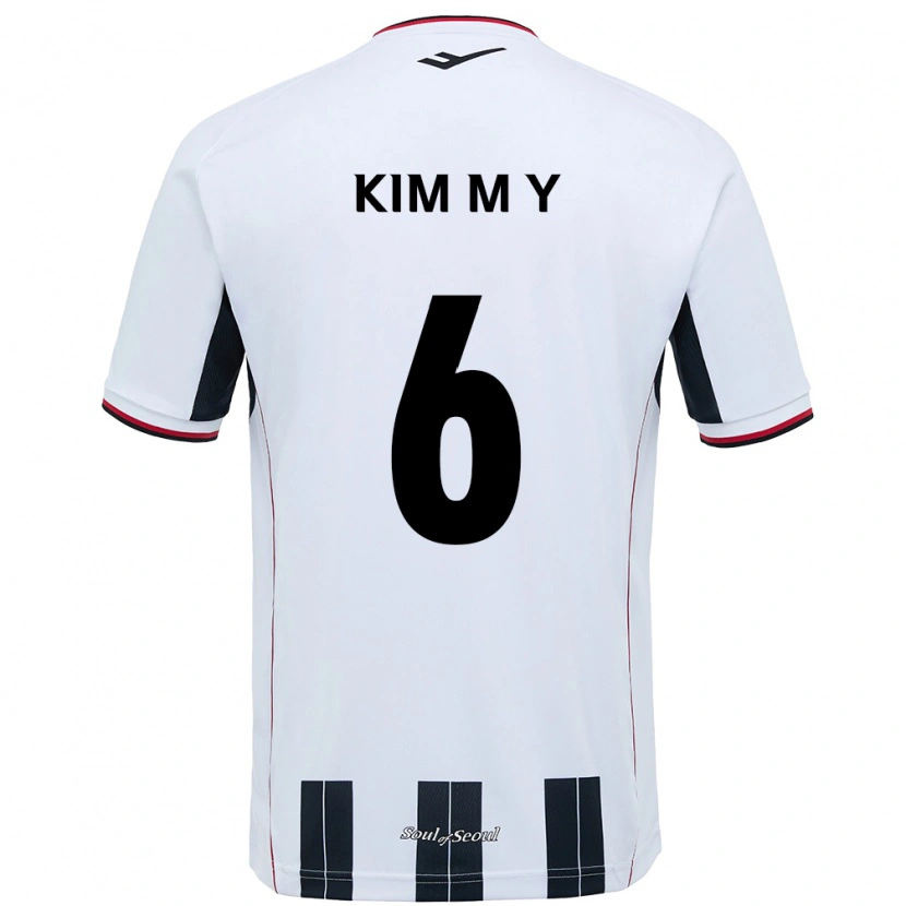 Danxen Kid Kim Mi-Yeon #6 White Black Away Jersey 2025/26 T-Shirt