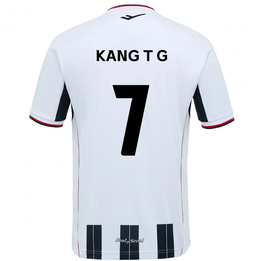 Danxen Kid Kang Tae-Gyeong #7 White Black Away Jersey 2025/26 T-Shirt