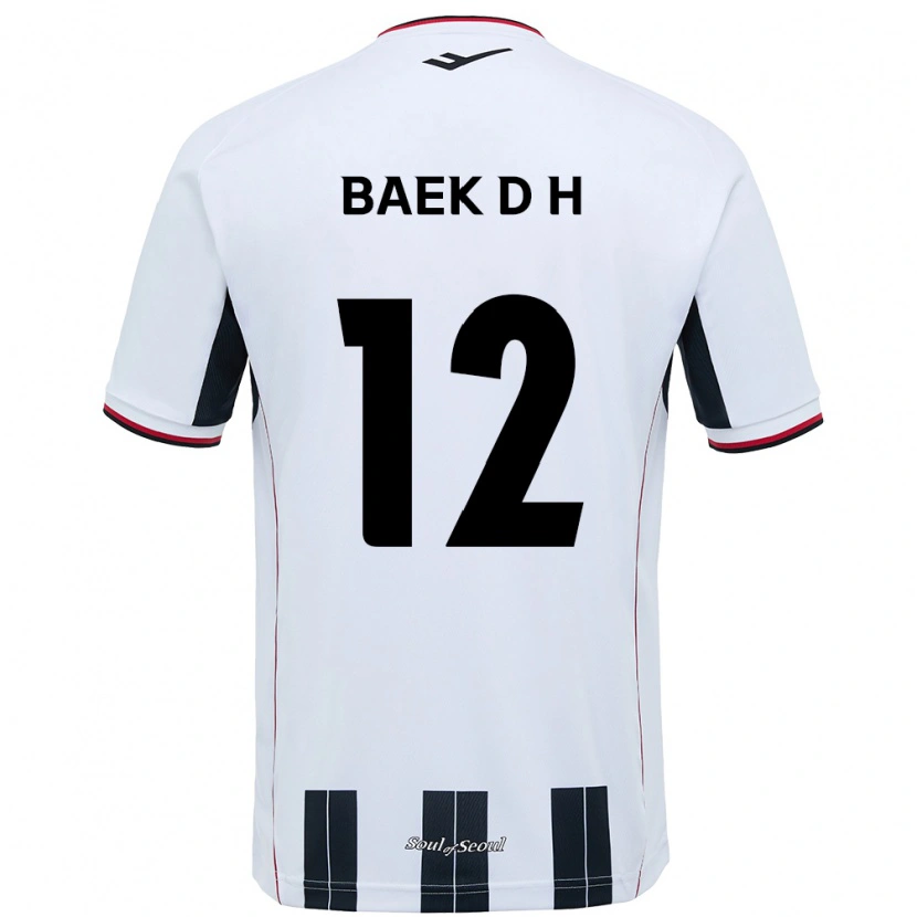 Danxen Kid Baek Do-Hye #12 White Black Away Jersey 2025/26 T-Shirt