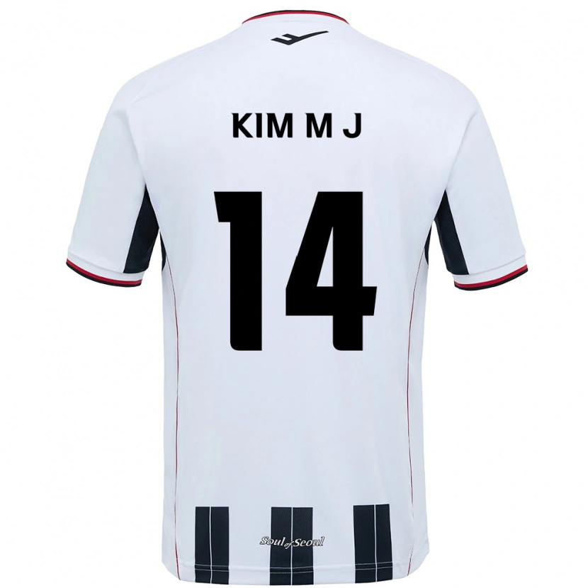 Danxen Kid Kim Min-Ji #14 White Black Away Jersey 2025/26 T-Shirt