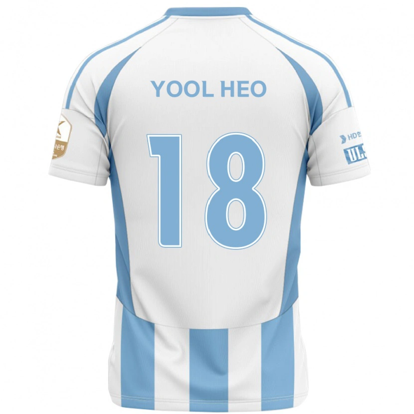 Danxen Kid Yool Heo #18 White Sky Blue Away Jersey 2025/26 T-Shirt