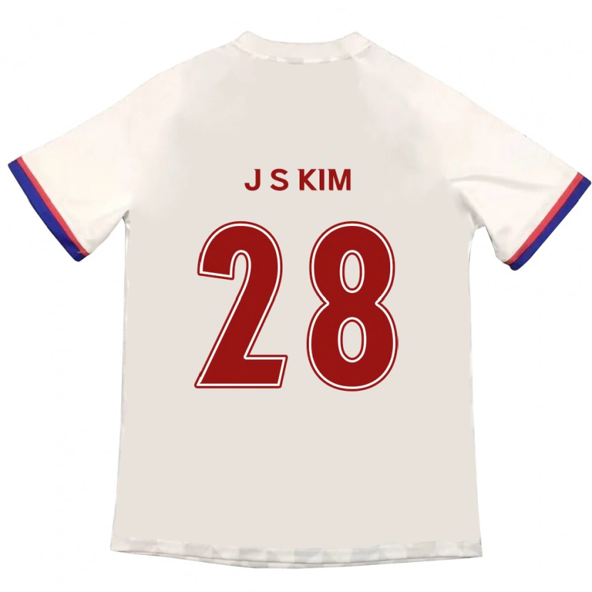 Danxen Kid Jae-Sung Kim #28 Off-White Red Away Jersey 2025/26 T-Shirt