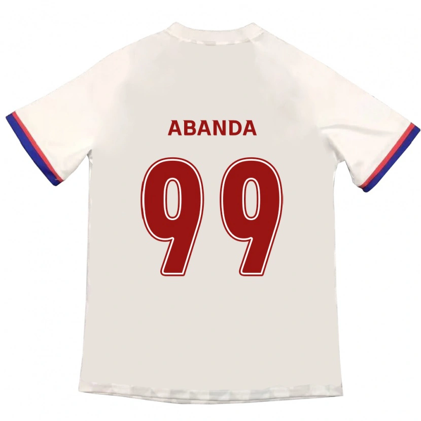 Danxen Kid Leroy Abanda #99 Off-White Red Away Jersey 2025/26 T-Shirt