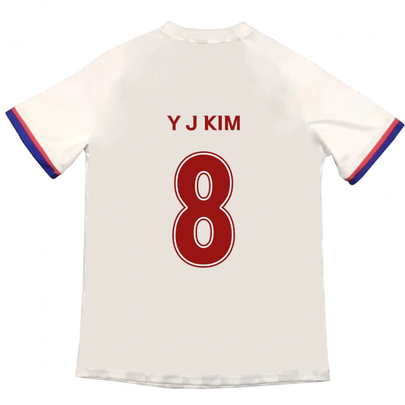 Danxen Kid Kim Yun-Ji #8 Off-White Red Away Jersey 2025/26 T-Shirt