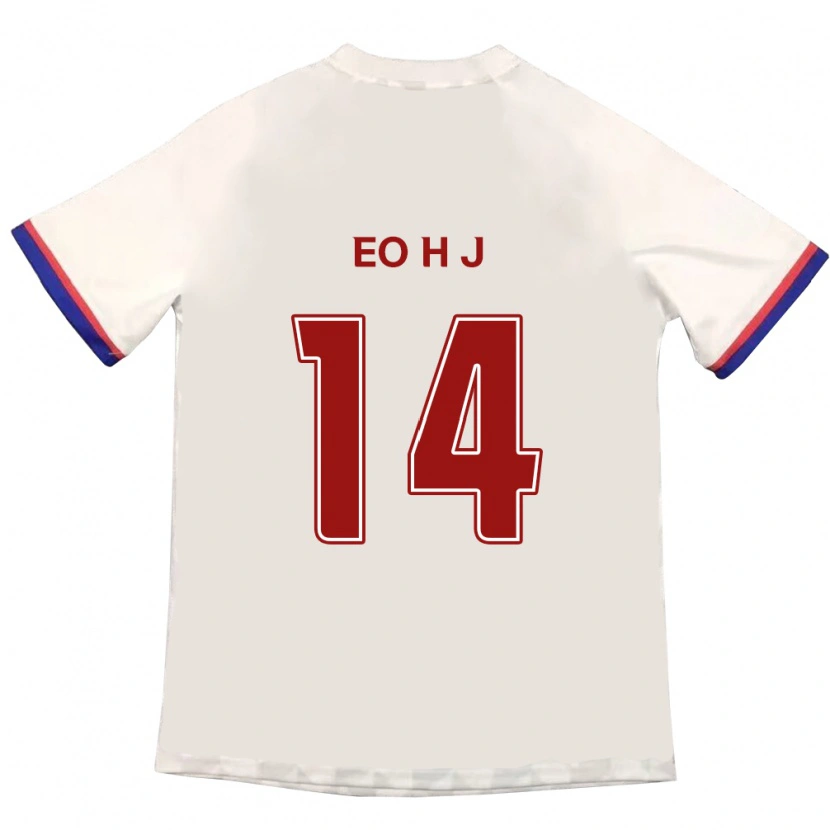 Danxen Kid Eo Hee-Jin #14 Off-White Red Away Jersey 2025/26 T-Shirt