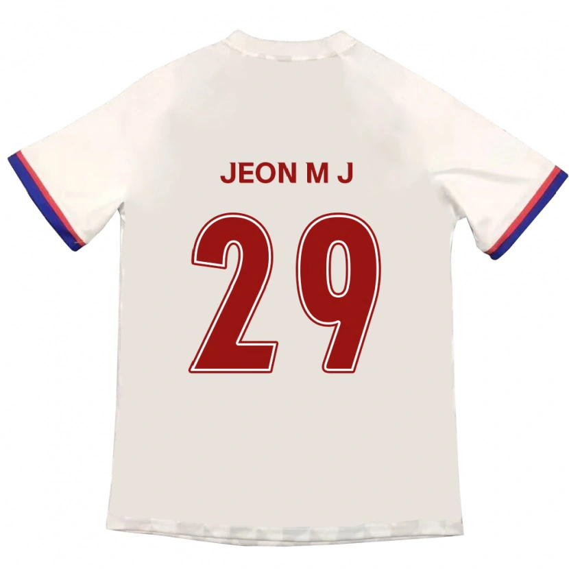 Danxen Kid Jeon Min-Ji #29 Off-White Red Away Jersey 2025/26 T-Shirt