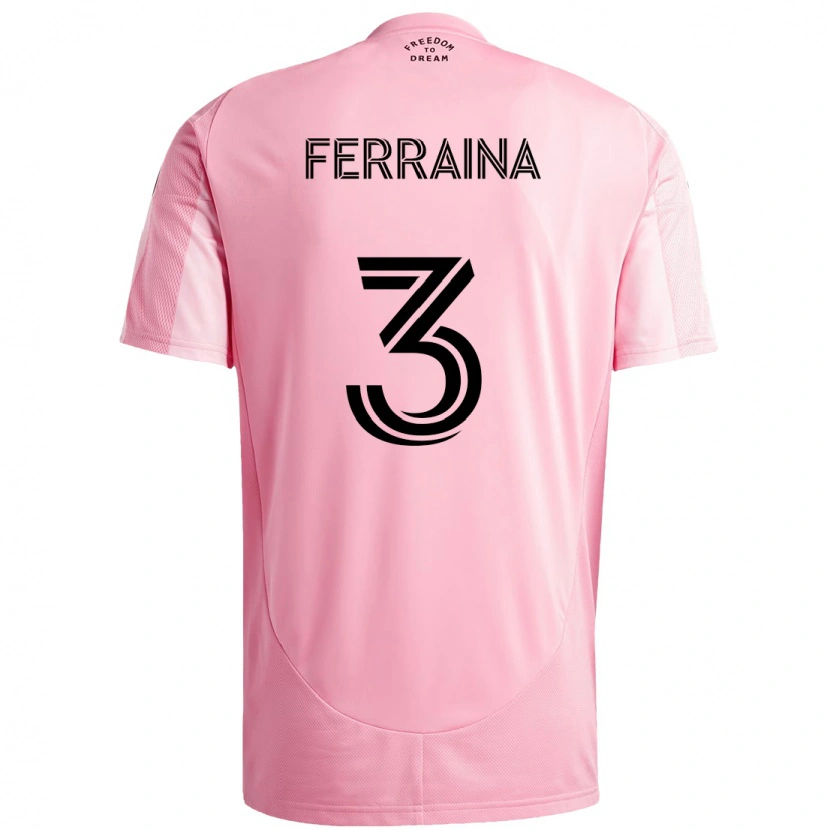 Danxen Men Giovanni Ferraina #3 Pink Black Home Jersey 2025/26 T-Shirt