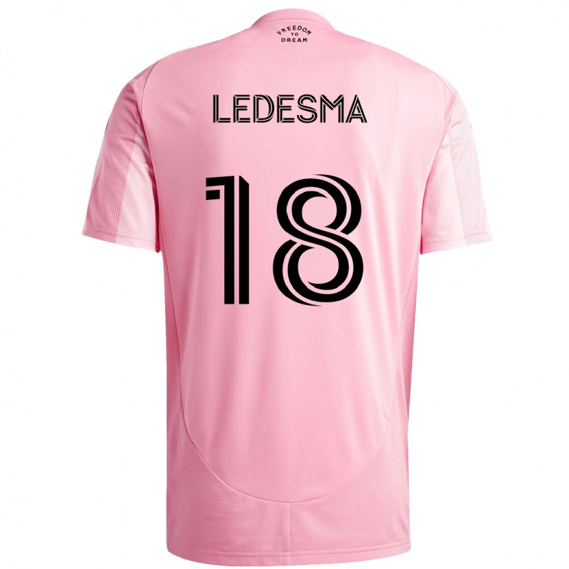 Danxen Men Santiago Ledesma #18 Pink Black Home Jersey 2025/26 T-Shirt