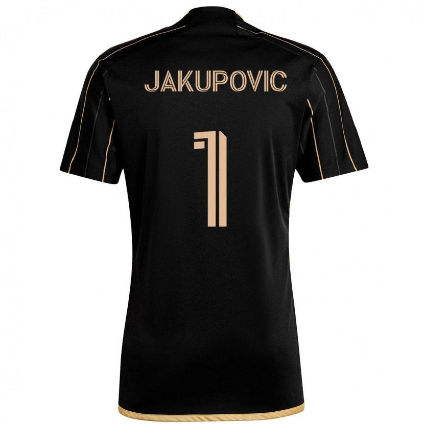 Danxen Men Eldin Jakupovic #1 Black Brown Home Jersey 2025/26 T-Shirt