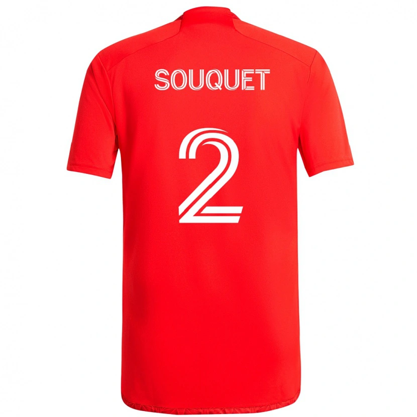 Danxen Men Arnaud Souquet #2 Red White Home Jersey 2025/26 T-Shirt