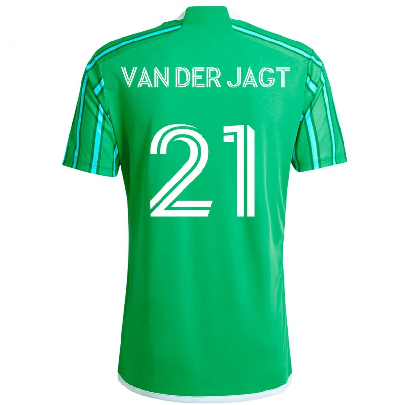 Danxen Men Olivia Van Der Jagt #21 Green White Home Jersey 2025/26 T-Shirt