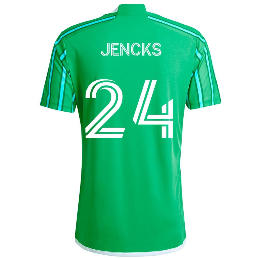 Danxen Men India Jencks #24 Green White Home Jersey 2025/26 T-Shirt