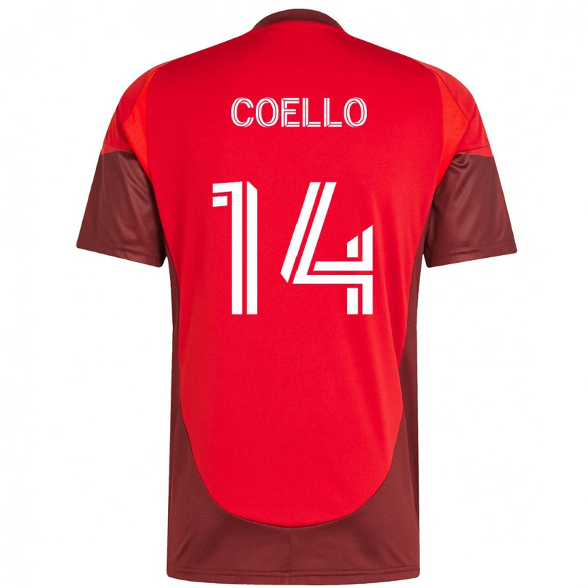 Danxen Men Alonso Coello #14 Red White Home Jersey 2025/26 T-Shirt