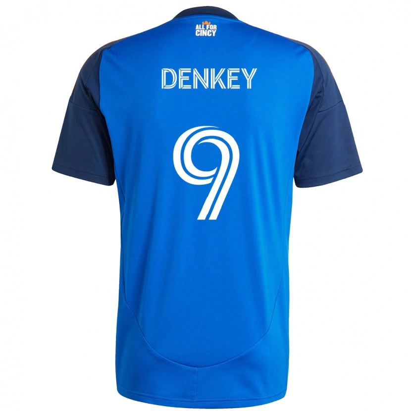 Danxen Men Kévin Denkey #9 Dark Blue Orange Home Jersey 2025/26 T-Shirt