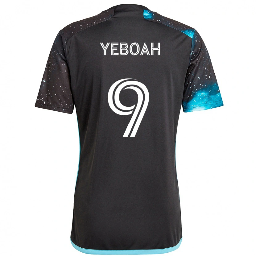 Danxen Men Kelvin Yeboah #9 Black Blue Home Jersey 2025/26 T-Shirt