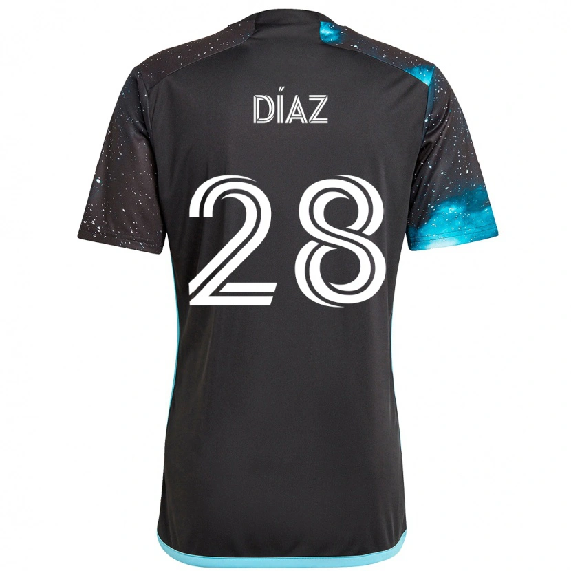 Danxen Men Jefferson Díaz #28 Black Blue Home Jersey 2025/26 T-Shirt