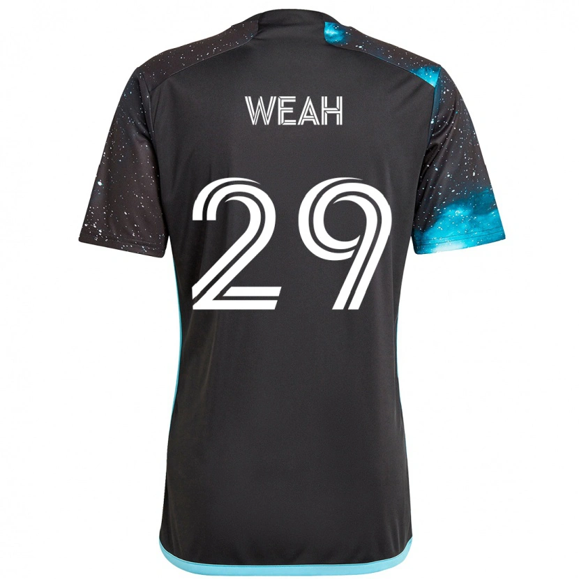 Danxen Men Patrick Weah #29 Black Blue Home Jersey 2025/26 T-Shirt