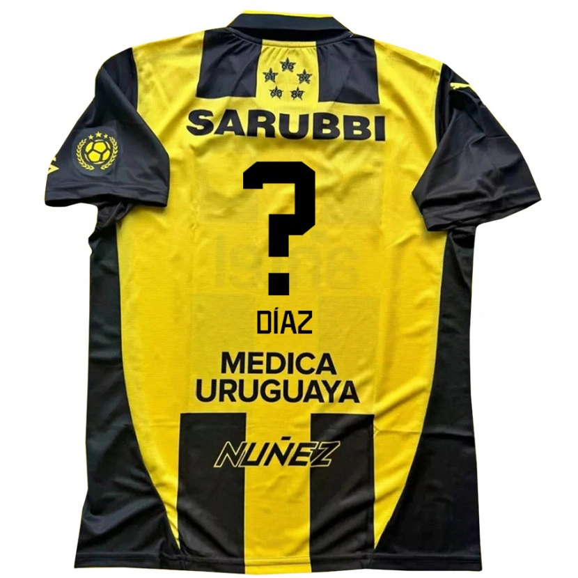 Danxen Men Santiago Díaz #0 Yellow Black Home Jersey 2025/26 T-Shirt