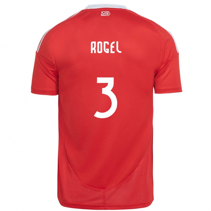 Danxen Men Agustín Rogel #3 Red White Home Jersey 2025/26 T-Shirt