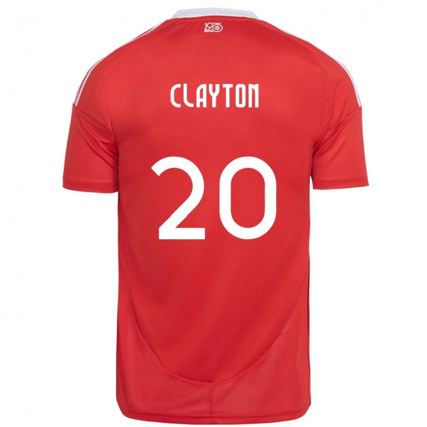 Danxen Men Clayton #20 Red White Home Jersey 2025/26 T-Shirt