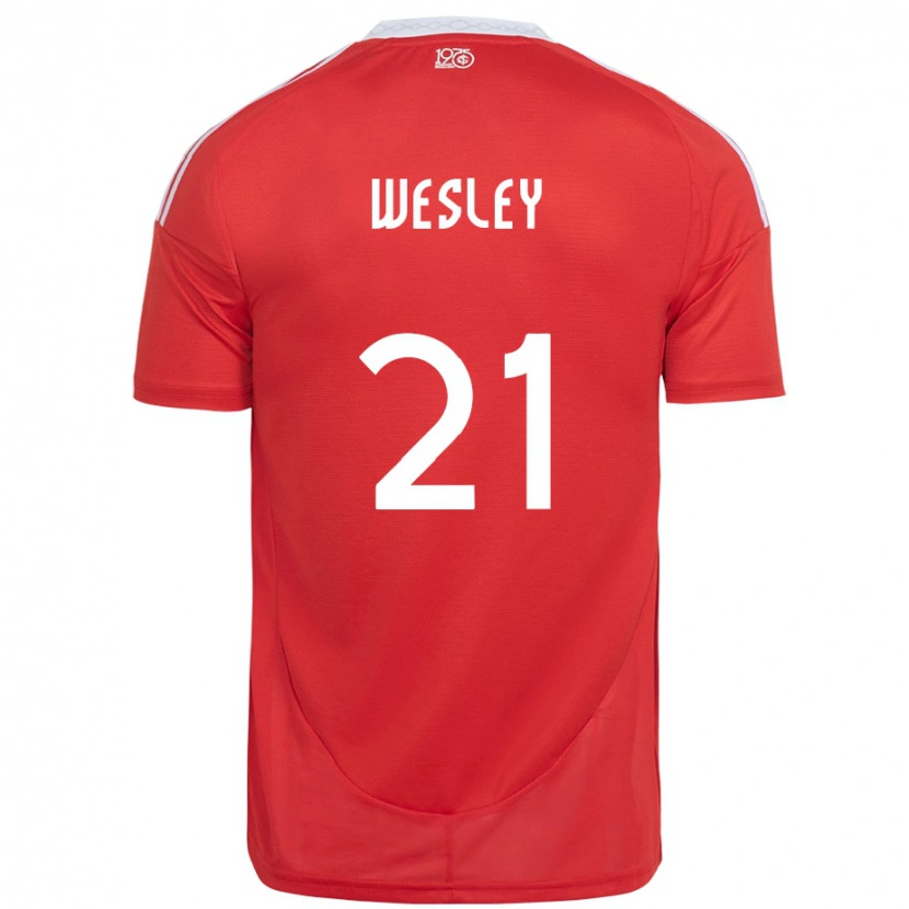 Danxen Men Wesley #21 Red White Home Jersey 2025/26 T-Shirt