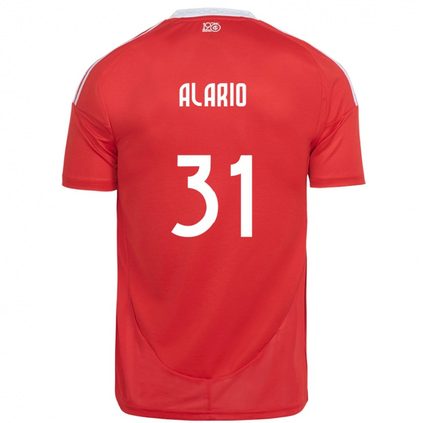 Danxen Men Lucas Alario #31 Red White Home Jersey 2025/26 T-Shirt