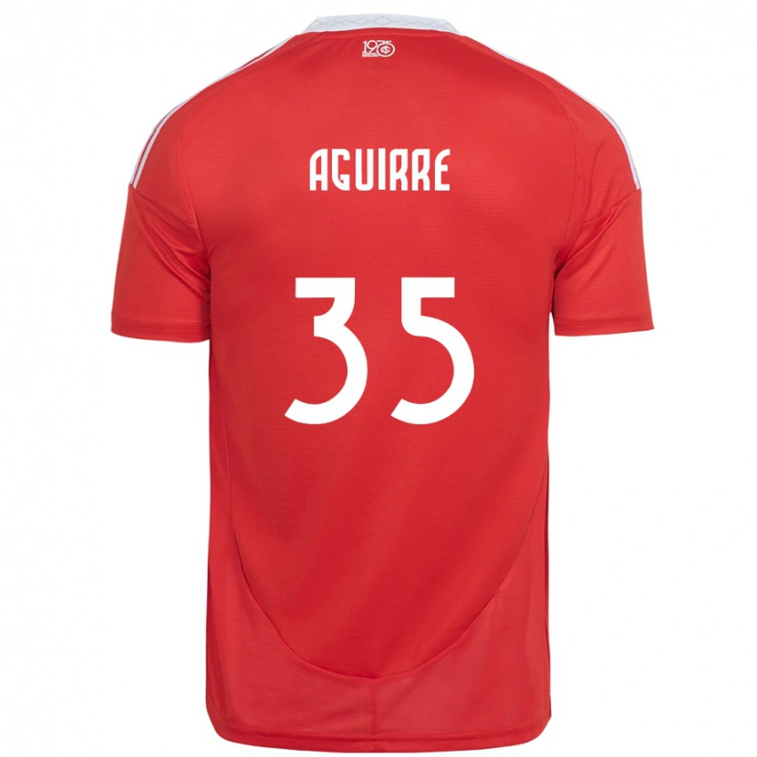 Danxen Men Braian Aguirre #35 Red White Home Jersey 2025/26 T-Shirt