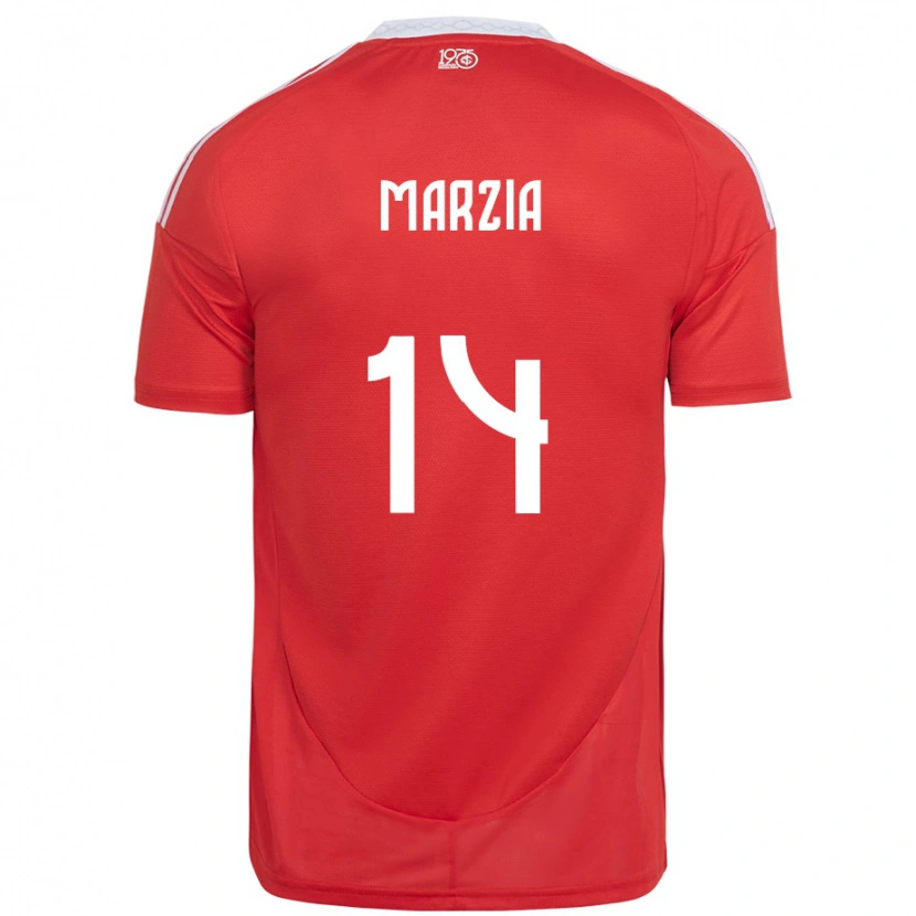 Danxen Men Marzia #14 Red White Home Jersey 2025/26 T-Shirt