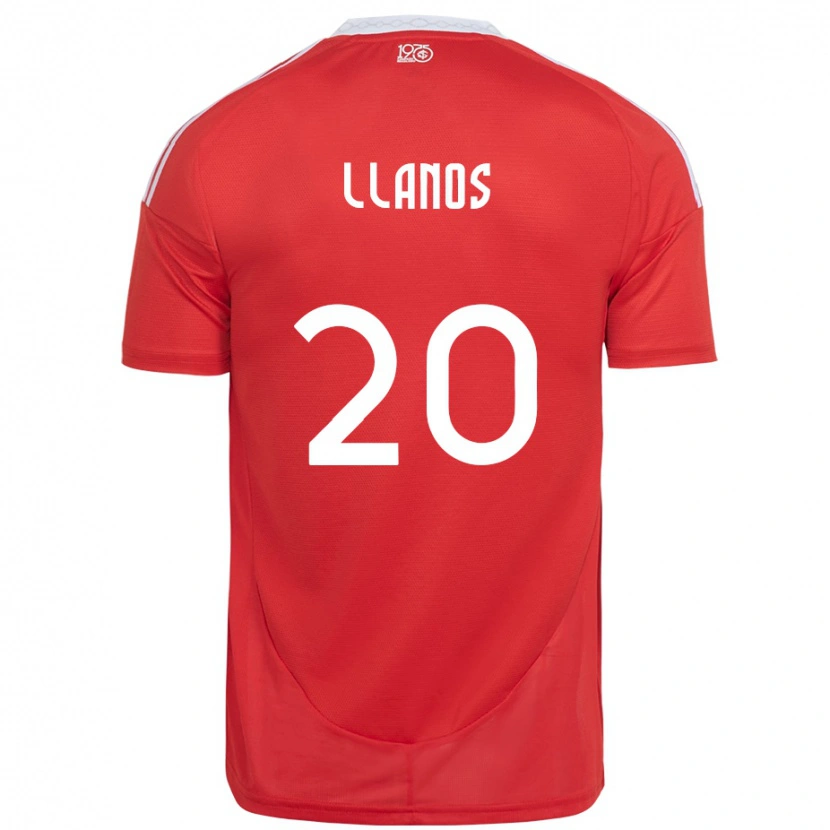 Danxen Men Pati Llanos #20 Red White Home Jersey 2025/26 T-Shirt