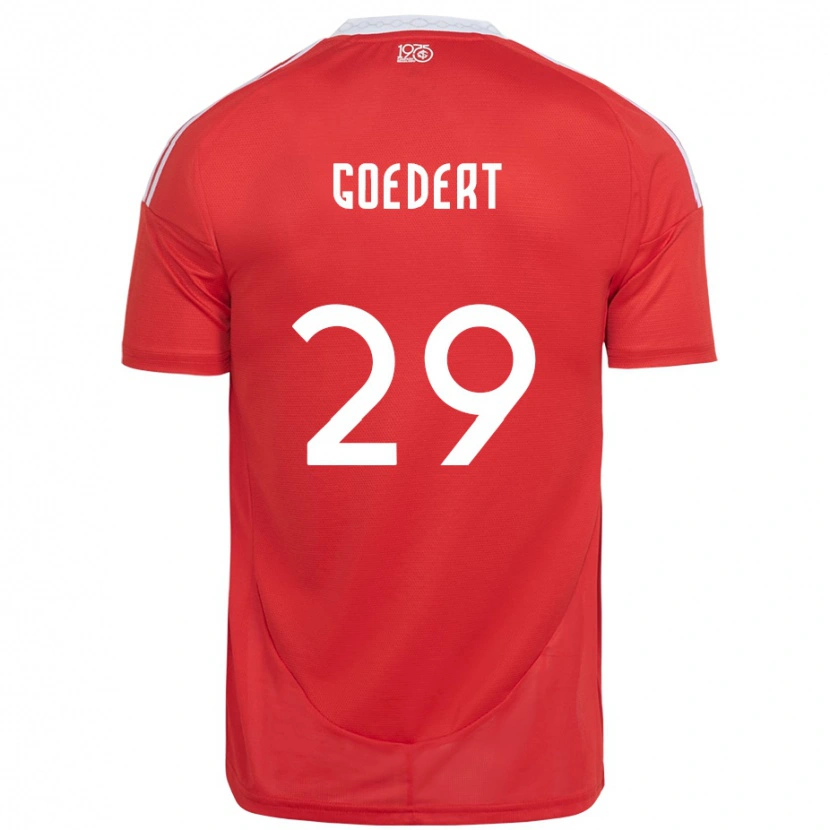 Danxen Men Alice Goedert #29 Red White Home Jersey 2025/26 T-Shirt